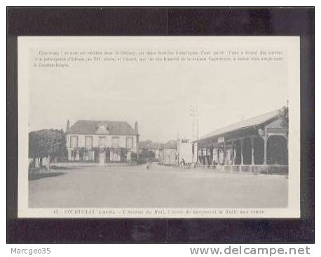 23719 Courtenay L'avenue Du Mail école De Garçons Halle Aux Veaux édit.hic N° 13 Belle Carte - Courtenay