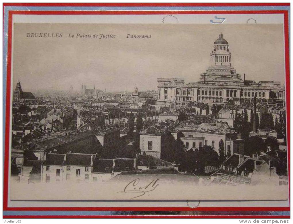 Bruxelles, Brussel, 1907, Le Palais De Justice, Panorama, Justitiepaleis - Mehransichten, Panoramakarten