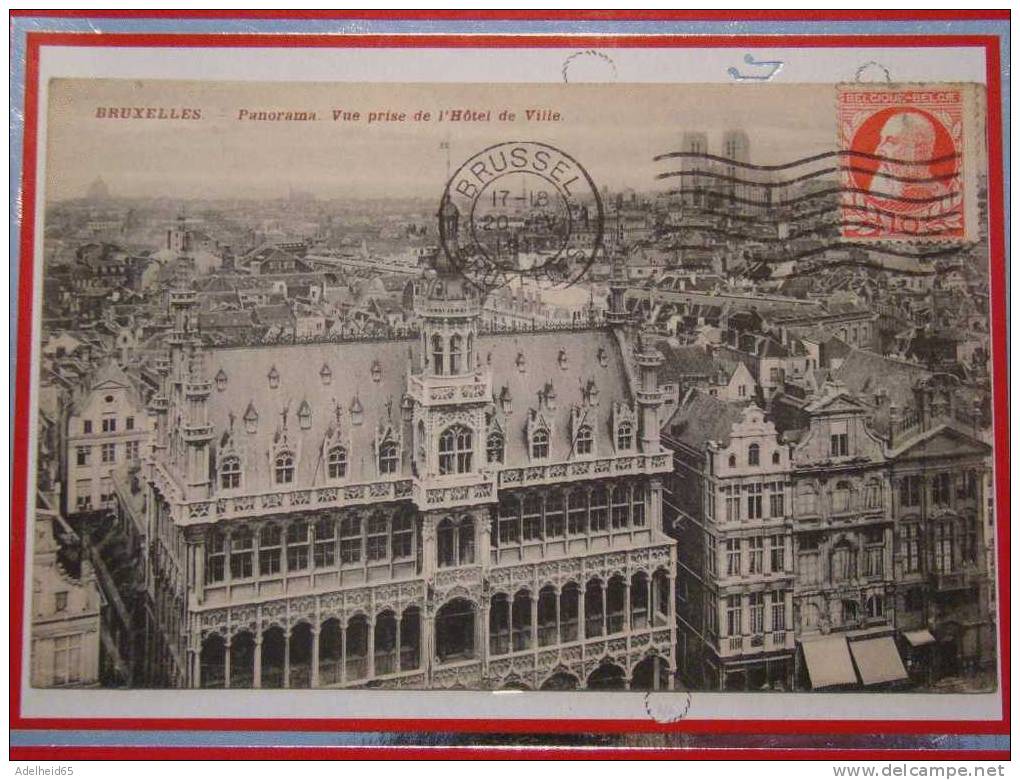 Bruxelles, Brussel, 1912, Panorama, Vue Prise De L'Hôtel De Ville, Ed. Cortenbergh Ltd, Bruxelles - Panoramische Zichten, Meerdere Zichten