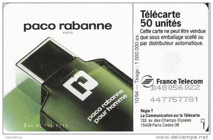 Perfume/Parfum/Paco Rabanne - France Phonecard - Parfum