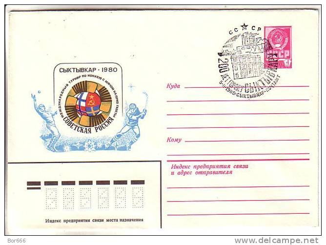 GOOD RUSSIA Postal Cover 1980 - Floorball Tournament - Special Stamped Syktyvkar 200 A. 1980 - Hockey (sur Gazon)