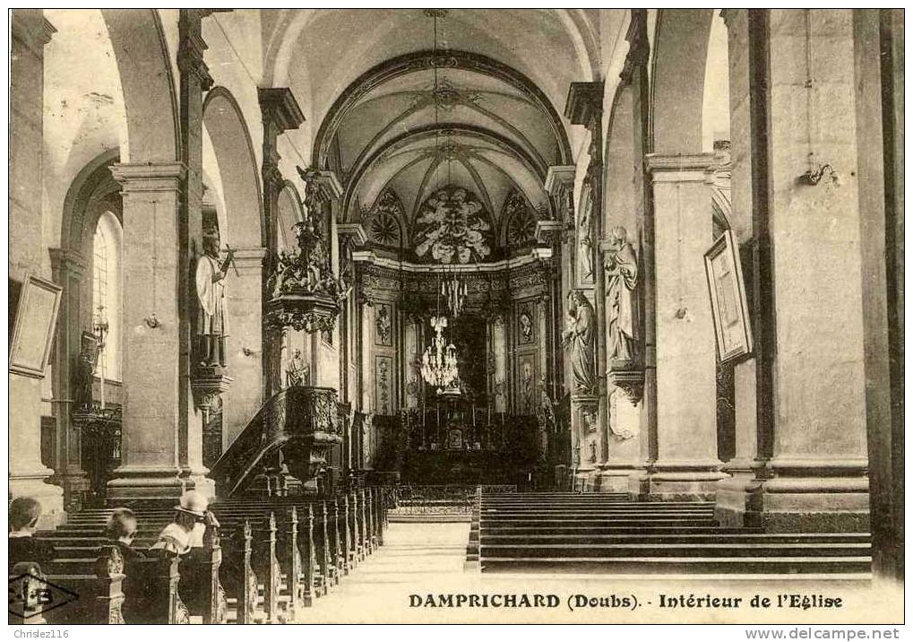 25 DAMPRICHARD Intérieur De L'église - Saint Hippolyte