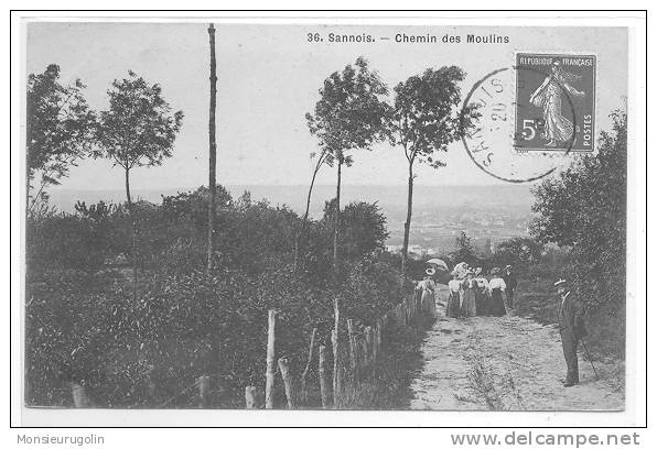 95 )FL) SANNOIS, Chemin Des Moulins, ANIMEE, N° 36 - Sannois