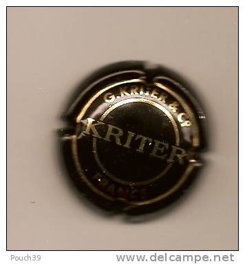 Capsule Crémant G.KRITER Et Co  Fond Noir - Placas De Cava