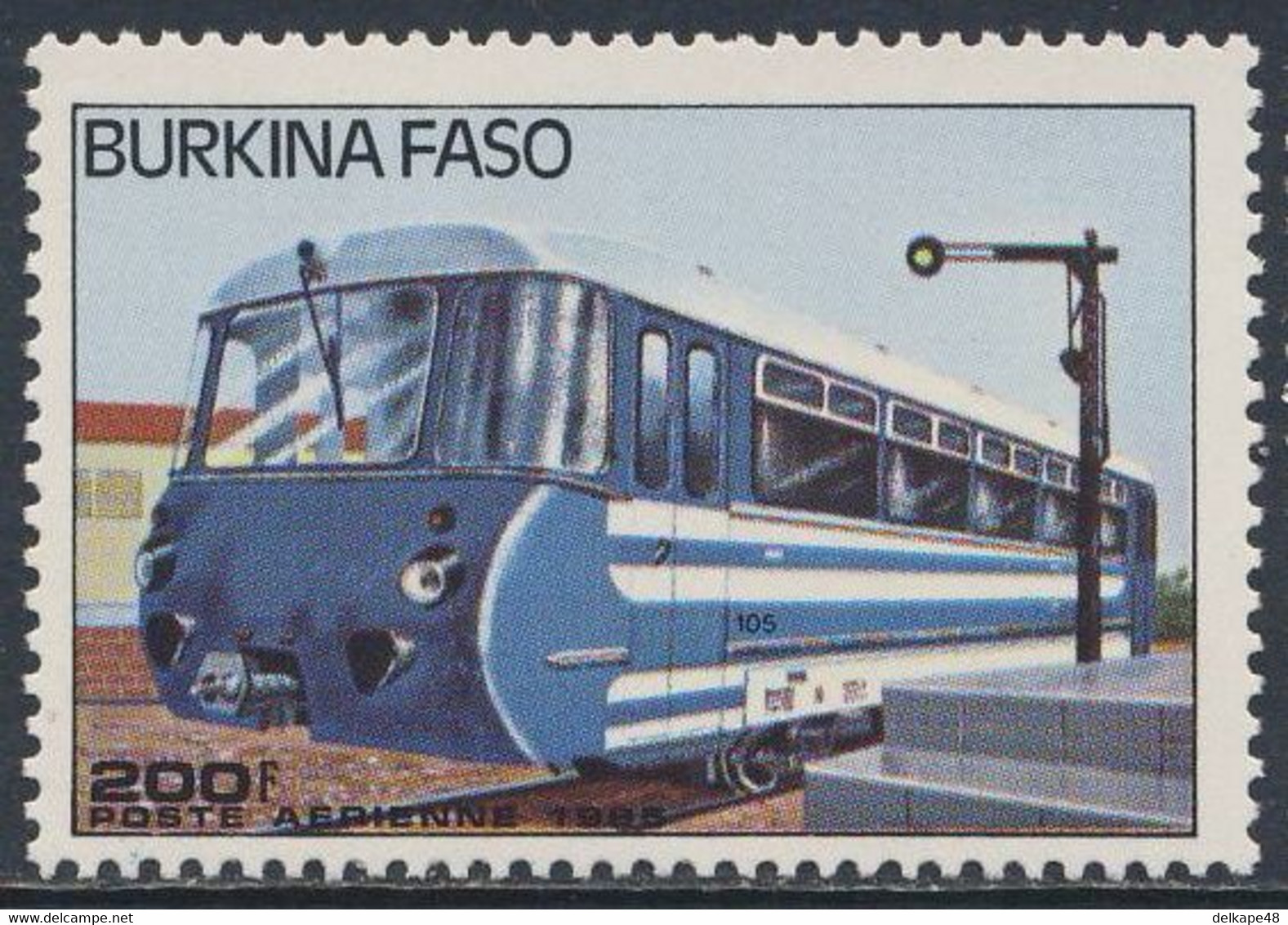 Burkina Faso 1985 Mi 1048 YT 296  SG 814 Aero ** Diesel Railcar No. 105 / Schienenbus - Treinen