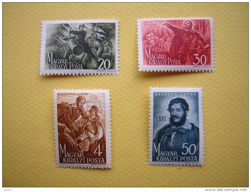 HONGRIE. CINQUANTENAIRE DE LA MORT DE LAJOS KOSSUTH. - Unused Stamps