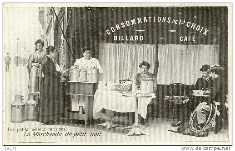 PARIS 75 - Publicité "Grands Magasins Aux Buttes Chaumont" - Les Petits Métiers Parisiens - Marchande Café - Cafés, Hôtels, Restaurants