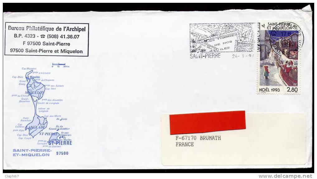 Saint-Pierre-et-Miquelon : Env. Du 24-01-94 Pour La France - Lettres & Documents