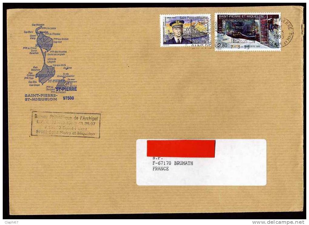Saint-Pierre-et-Miquelon : Env. Du 07-03-96 Pour La France - Cartas & Documentos