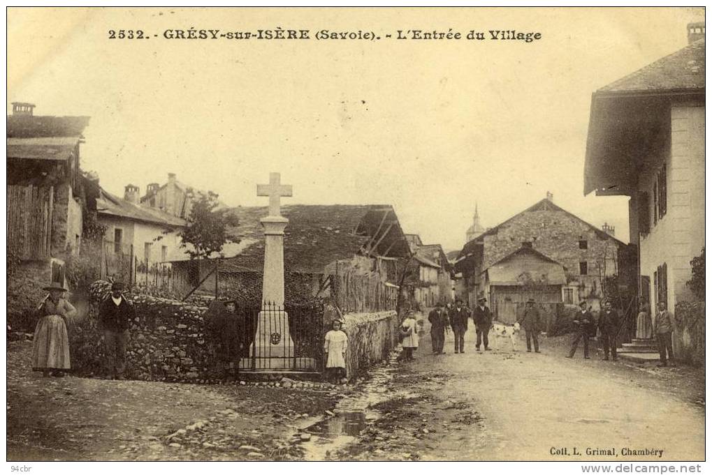 CPA (73)   GRESY SUR ISERE  L Entrée Du Village - Gresy Sur Isere