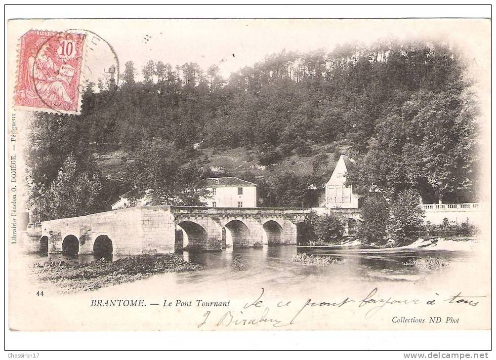 24 -  BRANTOME - Le Pont Tournant - Brantome