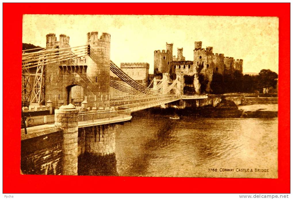 Conway - Castle & Bridge - Conwy - Wales - Caernarvonshire