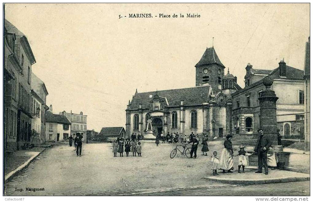 95 - VAL D'OISE - MARINES - PLACE De La MAIRIE - Marines