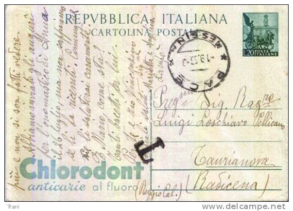 CHLORODONT - Anno 1951 - Interi Postali