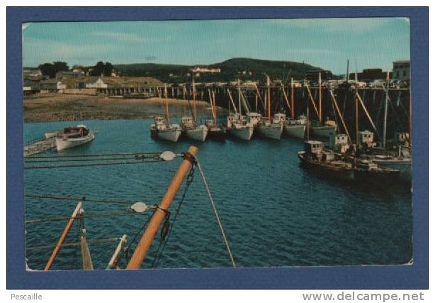 CP THE FAMOUS DIGBY SCALLOP FLEET WITH C.P.R. DIGBY PINES HOTEL IN THE BACKGROUND - PRAY FOR PEACE - BATEAUX - CIRCULEE - Andere & Zonder Classificatie