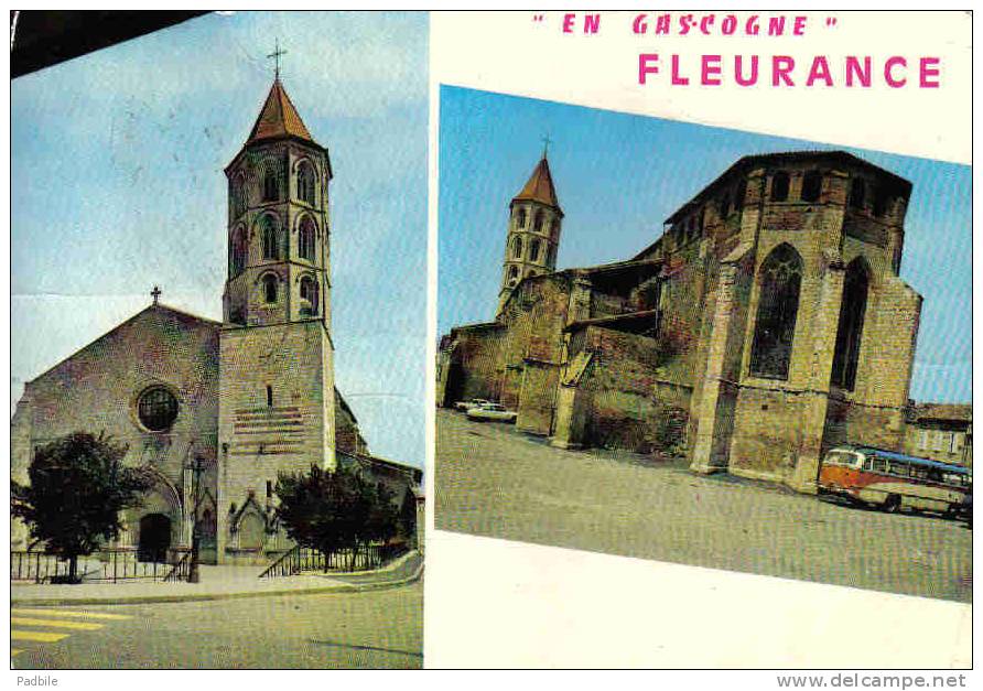 Carte Postale  32.  Fleurance  Quartier De L'église Trés Beau Plan - Fleurance