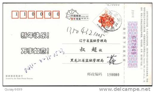 Hilongjiang  Jail Ad,  Pre-stamped Postcard, Postal Stationery - Polizia – Gendarmeria