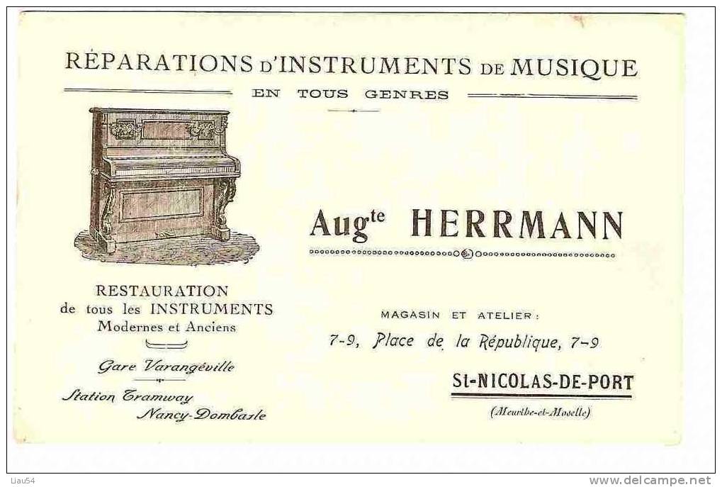 St NICOLAS DE PORT Réparations D'instruments De Musique Augte HERMANN - Saint Nicolas De Port