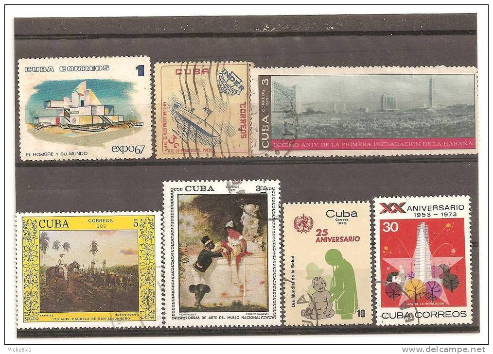 Lot N°151 Oblitéré Cuba - Mezclas (max 999 Sellos)