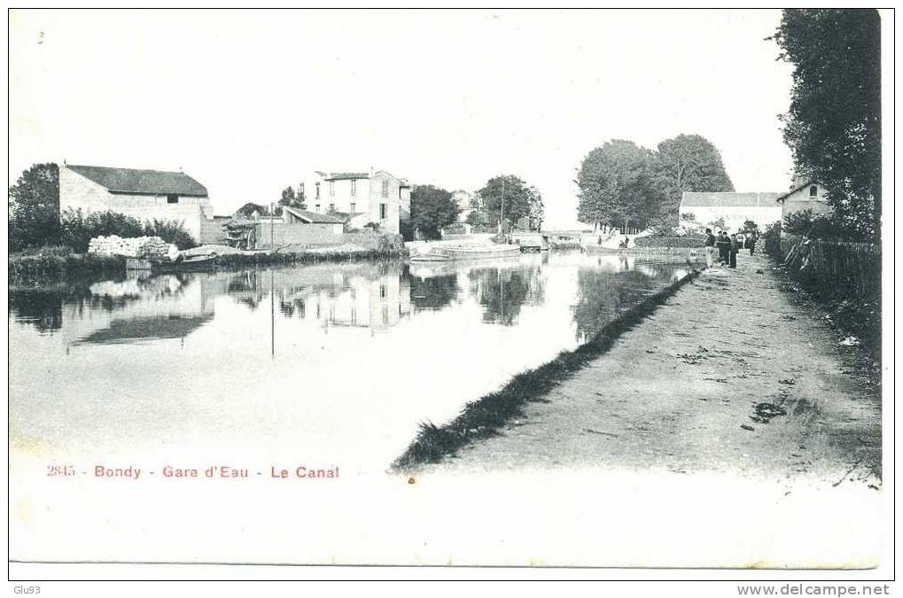 CPA - Bondy (93) - Lot De 2 CPA - Place De L'église  &  Gare D'eau - Le Canal - Bondy