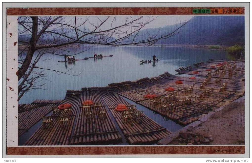 Ossifrage Bird Sightseeing,river Rafting,China 2000 Yongan Stream Tourism Advertising Pre-stamped Card - Rafting