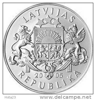 Latvia Silver Coin Bobsleigh Olympic Games TORINO 2006 - Latvia