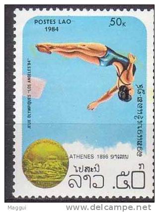 LAOS     N °  532 * *   Jo  1984   Natation Plongeon - High Diving