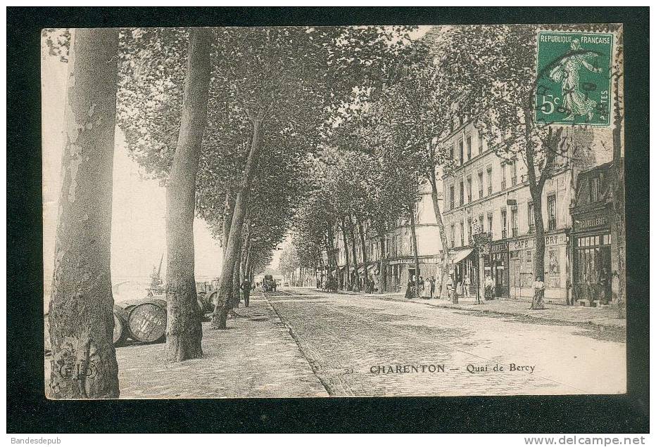 Charenton (94) - Quai De Bercy ( Animée Commerce Café Coiffeur Bourrelier ... Tonneau ...ELD 21) - Charenton Le Pont