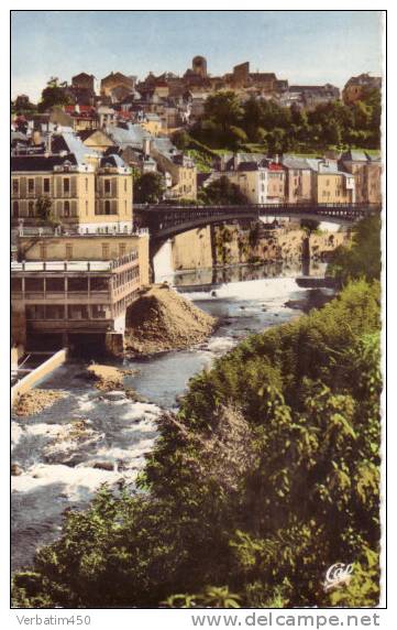 OLORON STE MARIE..VUE SUR LA VILLE ET LE GAVE..1960..SEMI MODERNE.BORDS DENTELES. PHOT COULEURS..EDIT...CAP - Oloron Sainte Marie