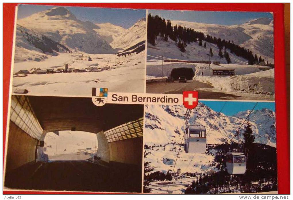 Télécabine, Téléphérique, Kabelbaan, Kabelspoor, Seilbahn, San Bernardino, Tunneleingang Nordseite, Nach Confin - Funicular Railway