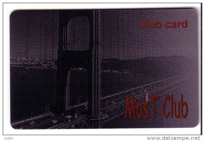 BRIDGE Golden Gate San Francisco  ( Russia Club Card )*** Pont - Brücke - Puente - Brug - Ponte * Bridges - Ponts Pontes - Paysages
