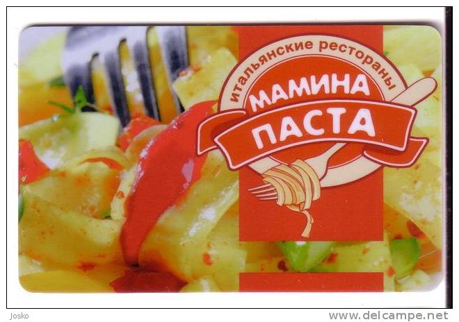 PASTA MAMMA  Italy Restaurant ( Russia Gift Card ) *** Food - Aliment - Alimentation - Nahrung - Kost - Comida Alimento* - Food