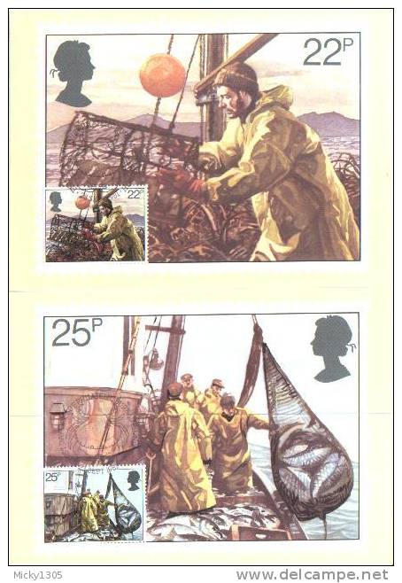 Großbritannien / United Kingdom - Maxicards Mi-Nr 891/894  - 4 Karten / Four Cards (b005) - PHQ Cards