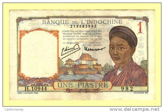 1 PIASTRES Banque De L´ INDOCHINE Type III 1933 (n° 228) - Indochina