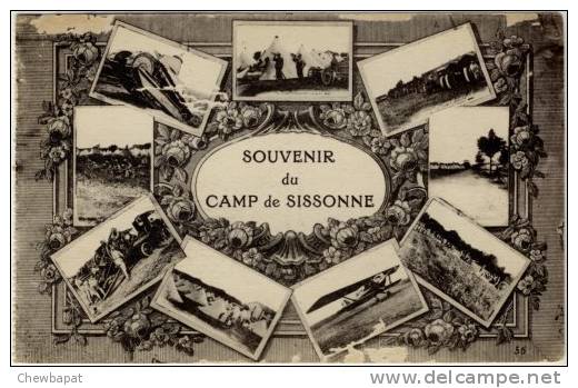 Souvenir Du Camp De Sissonne Provient D'un Carnet)  - 56  (carte Usée) - Sissonne