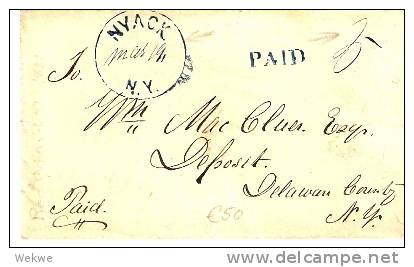USA007 / Nyack N.Y. Written Date In Postmark - …-1845 Vorphilatelie