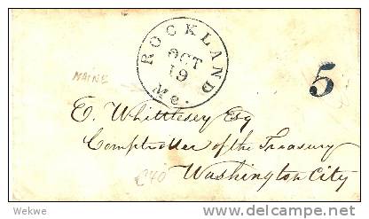 USA015 / Rockland/M.e. Nach Wahington - …-1845 Prephilately