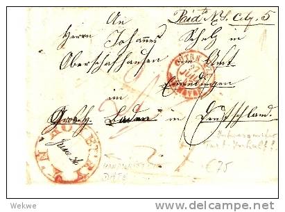 USA018 / Roxbury/N.Y.1857 Via Le Havre To Germany - Covers & Documents