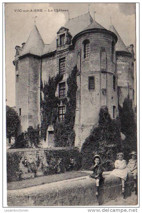 VIC-SUR-AISNE LE CHATEAU 1911 AVANT DEGATS DE LA GUERRE 14-18 ENFANTS - Vic Sur Aisne