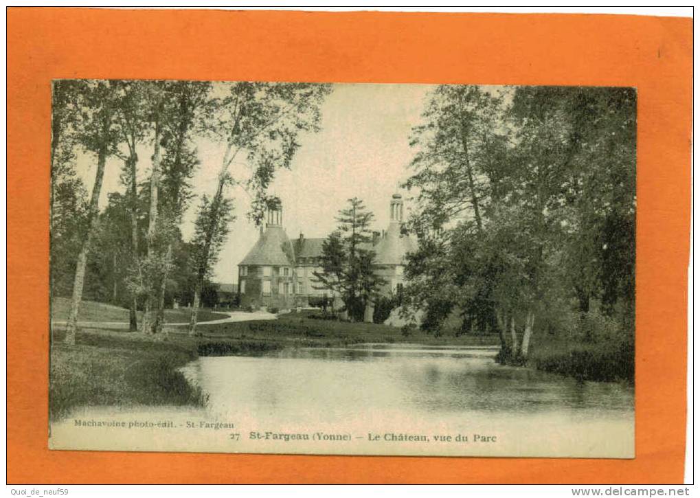 E 7702 SAINT FARGEAU YONNE   à Voir  LE CHATEAU VU DU PARC - Saint Fargeau Ponthierry