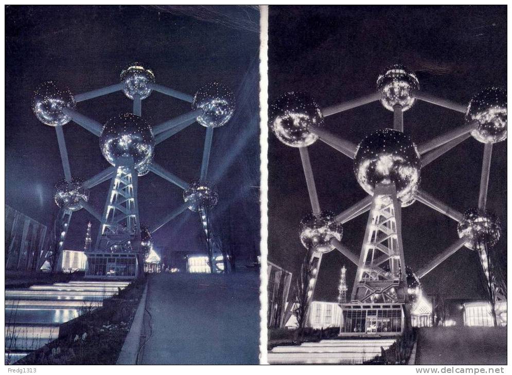 Bruxelles - Atomium - Lot De 2 Cartes - Sets And Collections