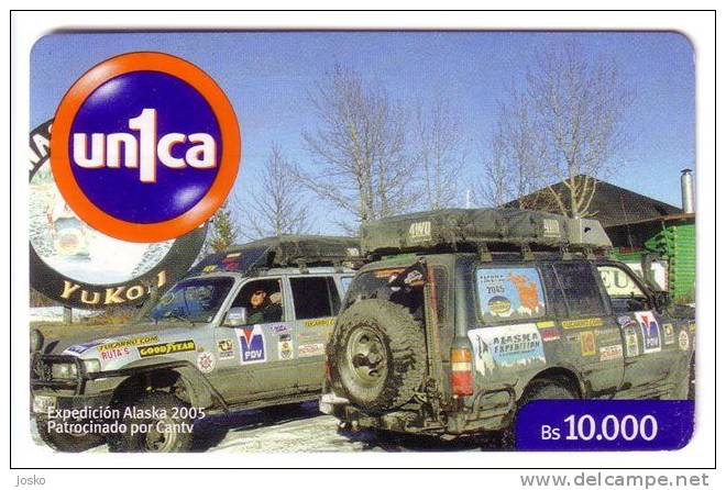 EXPEDICION ALASKA 2005 ( Venezuela Old Prepaid Card ) * Toyota Car Automobile Auto Extreme Sport Polar Expedition - Venezuela