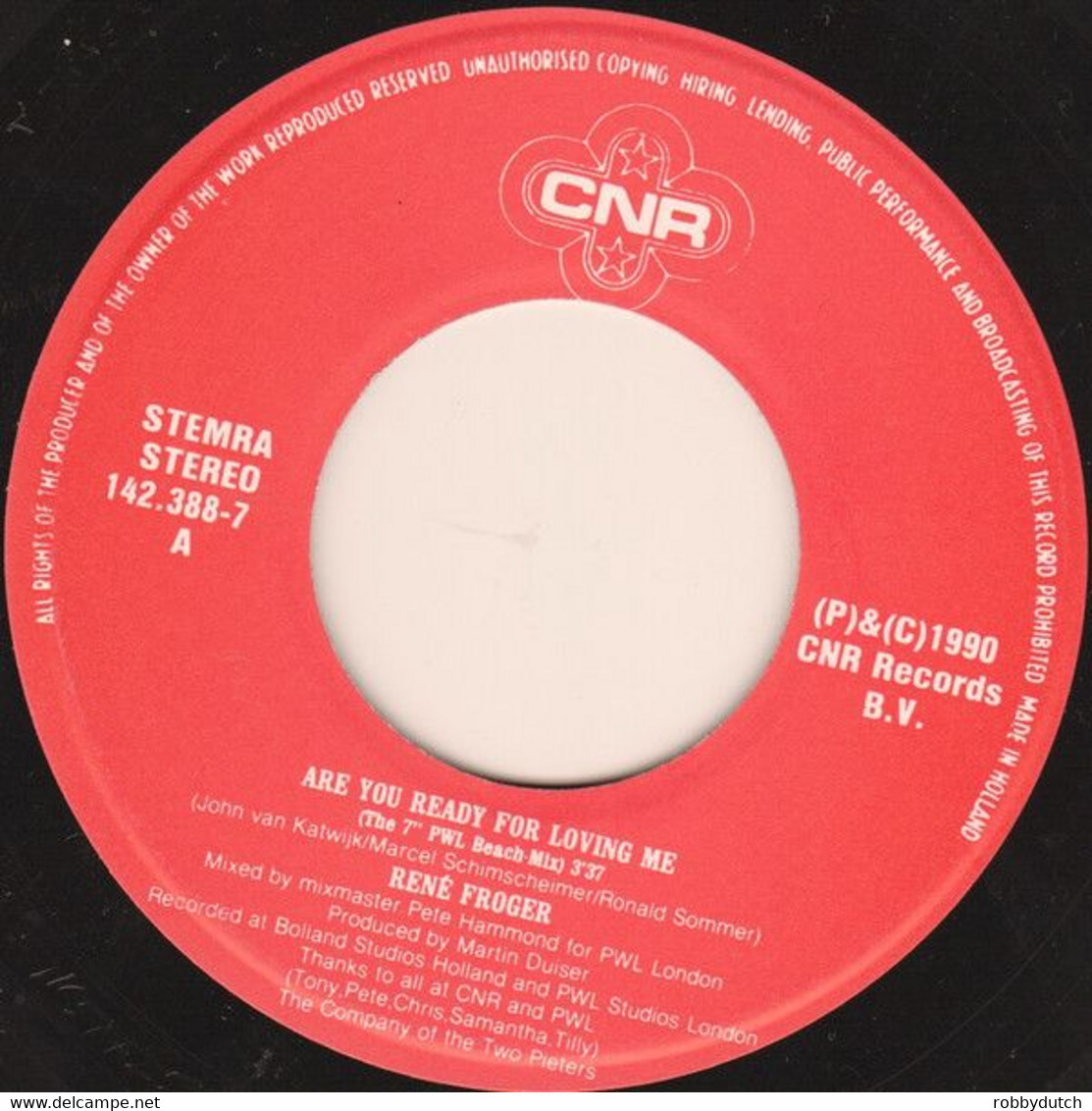 * 7" * RENÉ FROGER - ARE YOU READY FOR LOVING ME (Holland 1990) - Disco, Pop