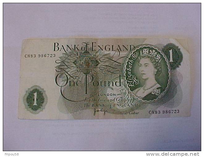 BILLET DE BANQUE - ONE POUND GB CN83 - 1 Pound