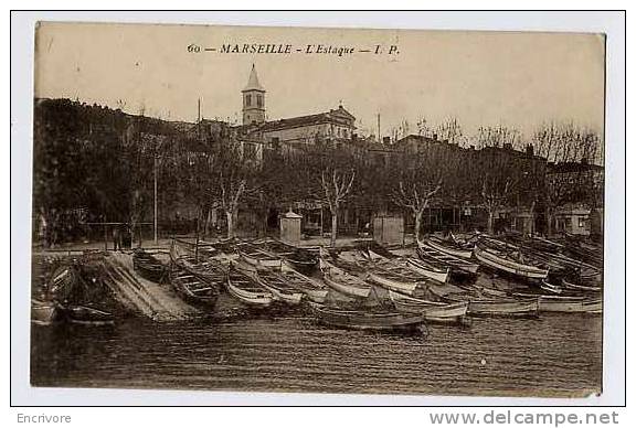 Cpa MARSEILLE L'estaque  -nombreuses Barques - IP 60 - L'Estaque