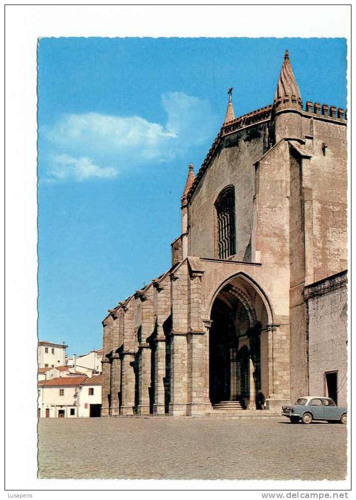 Portugal Cor 0702 – Alentejo – Évora – Pórtico Da Igreja De S. Francisco – FIAT 1500?! Carro Carros Old Car Cars - Evora