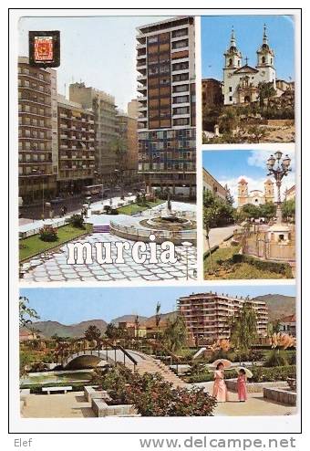 MURCIA, Jardin De Santa Isabel;Santuario De Ntra Sra. De La Fuensanta; Plaza Central; Rosaleda ; TB - Murcia