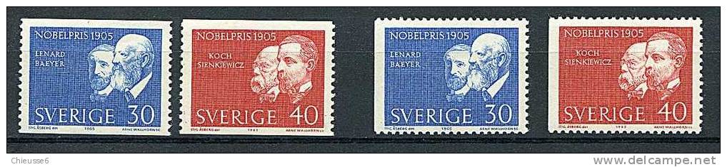 Suède ** -  N° 529 / 530 - 529a / 530a  - - Unused Stamps