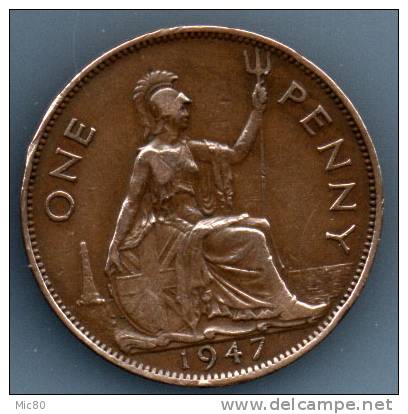 Grande-Bretagne 1 Penny Georges VI 1947 Ttb/sup - D. 1 Penny