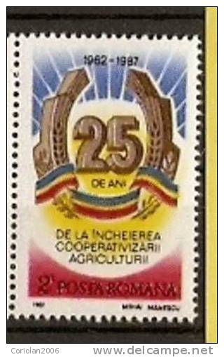 Romania 1987 / 25 Years.... For Socialist Agriculture - Ongebruikt